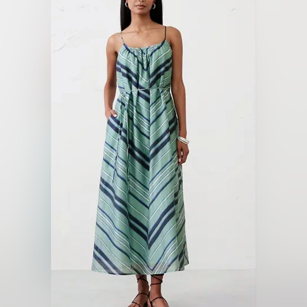 Banana Republic Tie-Waist Organza Maxi Dress